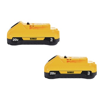 Factory Reconditioned Dewalt (2/Pack) 20V MAX 3 Ah Lithium-Ion Batteries