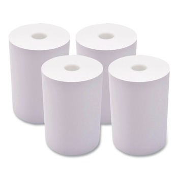 PM Company 3.25 in. x 243 ft. 1-Ply Impact Bond Paper Rolls - White (4/Pack)