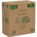 Facility Maintenance & Supplies | Dart C57PST1 ClearSeal 5.8 in. x 6 in. x 3 in. Hinged-Lid Plastic Containers - Clear (500/Carton) image number 0