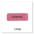 Office Jansan | Universal UNV55120 Rectangular Bevel Block Pencil Erasers - Small, Pink (20/Pack) image number 5