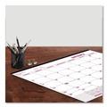  | Brownline C1731V 12-Month (Jan to Dec): 2026 22 in. x 17 in. Monthly Desk Pad Calendar - White/Burgundy Sheets, Black Binding, Clear Corners image number 2