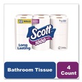 Toilet Paper | Scott 10060 1-Ply 4.1 in. x 3.7 in. Septic Safe Toilet Paper - White (48/Carton) image number 5