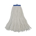 Mops | Boardwalk BWK716RCT 16 oz. Cut-End Lie-Flat Rayon Wet Mop Head - White (12/Carton) image number 0