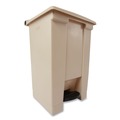 Trash Cans | Rubbermaid Commercial FG614400BEIG 12 Gallon Indoor Utility Step-On Plastic Waste Container - Beige image number 4