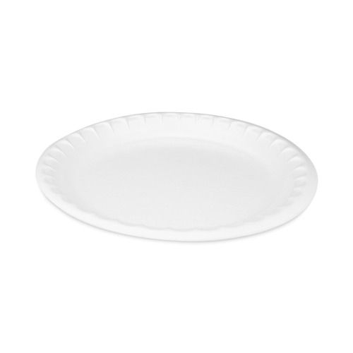  | Pactiv Corp. 0TK10010000Y Placesetter Deluxe Laminated Foam 10.25 in. Plates - White (540/Carton) image number 0