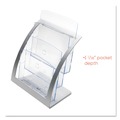 Office Jansan | Deflecto 693745 11.25 in. x 6.94 in. x 13.31 in. 3-Tier Literature Holder - Leaflet Size, Silver image number 8