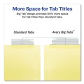 Office Jansan | Avery 11115 Big Tab 11 in. x 8.5 in. 8-Tab Double-Sided Gold Edge Reinforcing Insertable Dividers - Clear/Buff (24/Box) image number 6