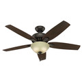 Ceiling Fans | Hunter 53311 52 in. Newsome Premier Bronze Ceiling Fan with Light image number 0