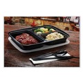 Labor Day Sale! Save $30 off $199! | Pactiv Corp. NC333B Newspring DELItainer 7.5 x 9.87 x 1.75 32 oz Plastic Microwavable Container - Black/Clear (150/Carton) image number 3
