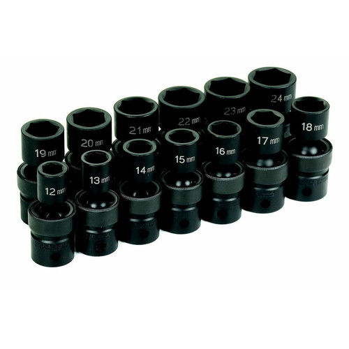 Grey Pneumatic 2024UM 1//2/" Drive x 24mm Standard Universal Socket