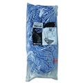 Mops | Rubbermaid Commercial FGF51800BL00 24 oz. 1 in. Band Cotton/Synthetic Cut-End Blend Mop Head - Blue (12/Carton) image number 2