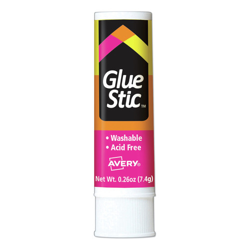 Office Jansan | Avery 00166 0.26 oz. Permanent Glue Stic - Applies White, Dries Clear image number 0