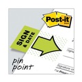 Office Jansan | Post-it Flags 680-SD2 1 in. "Sign and Date" Arrow Message Page Flags - Green (50-Flags/Dispenser, 2-Dispensers/Pack) image number 2