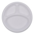  | Boardwalk BWKPLTHIPS10WH3 Hi-Impact 3 Compartment 10 in. Plastic Dinner Plates - White (500/Carton) image number 2