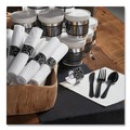 Labor Day Sale! Save $30 off $199! | Hoffmaster 119971 CaterWrap Heavyweight Plastic Fork/Knife/Napkin/Spoon Cutlery Combo Kit - Black (100/Carton) image number 3
