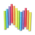 Arts & Crafts Supplies | Crayola 510816 3 in. x 0.38 in. Diameter Chalk - 6 Assorted Colors (12/Box) image number 3