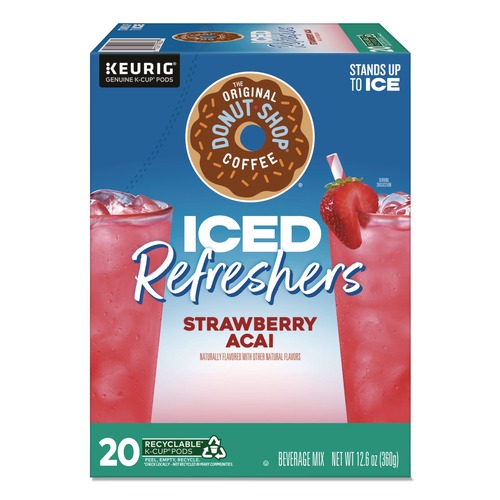 Food Service | The Original Donut Shop 5000379382 ICED Refreshers K-Cup Pods - Strawberry Acai (20/Box) image number 0