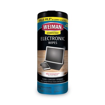 WEIMAN 1-Ply 7 in. x 8 in. E-tronic Wipes - White