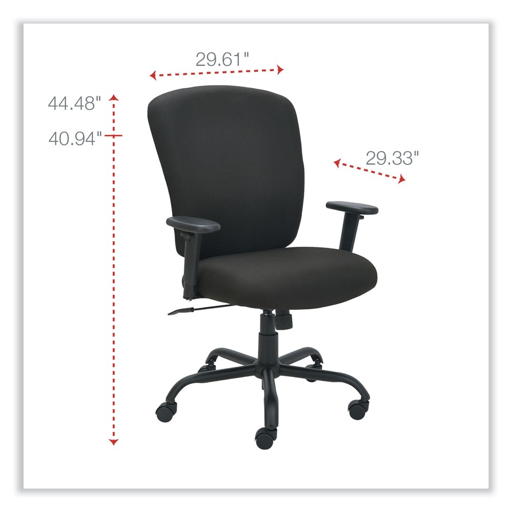 Alera MT4510 Mota Series Big/Tall Chair w/ 450 lbs. Capacity - Black New