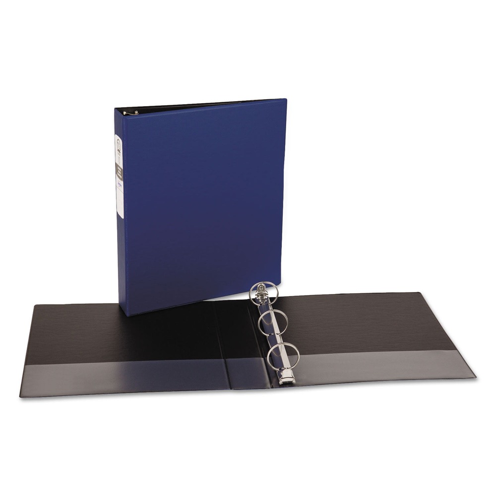 как выглядит Avery 3400 11 x 8.5 Economy Non-View Binder w/3 Round Rings - Blue New фото