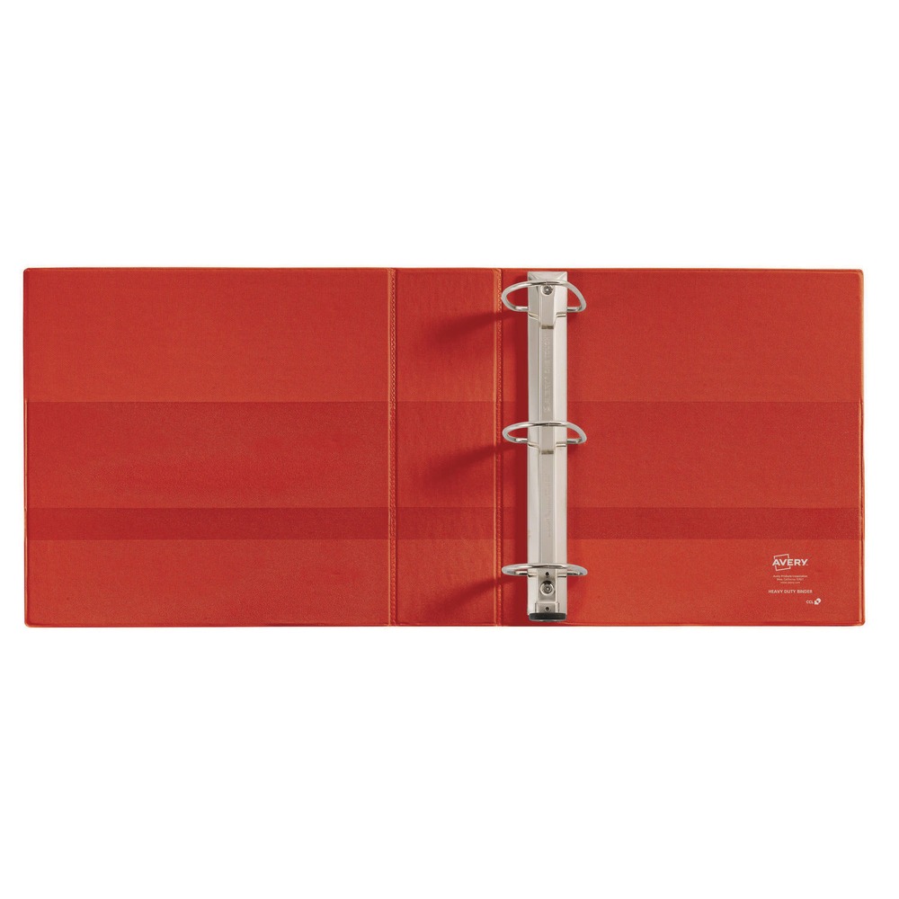 как выглядит Avery 79325 11" x 8.5" 3" Cap 3 Rings Heavy-Duty View Binder - Red New фото