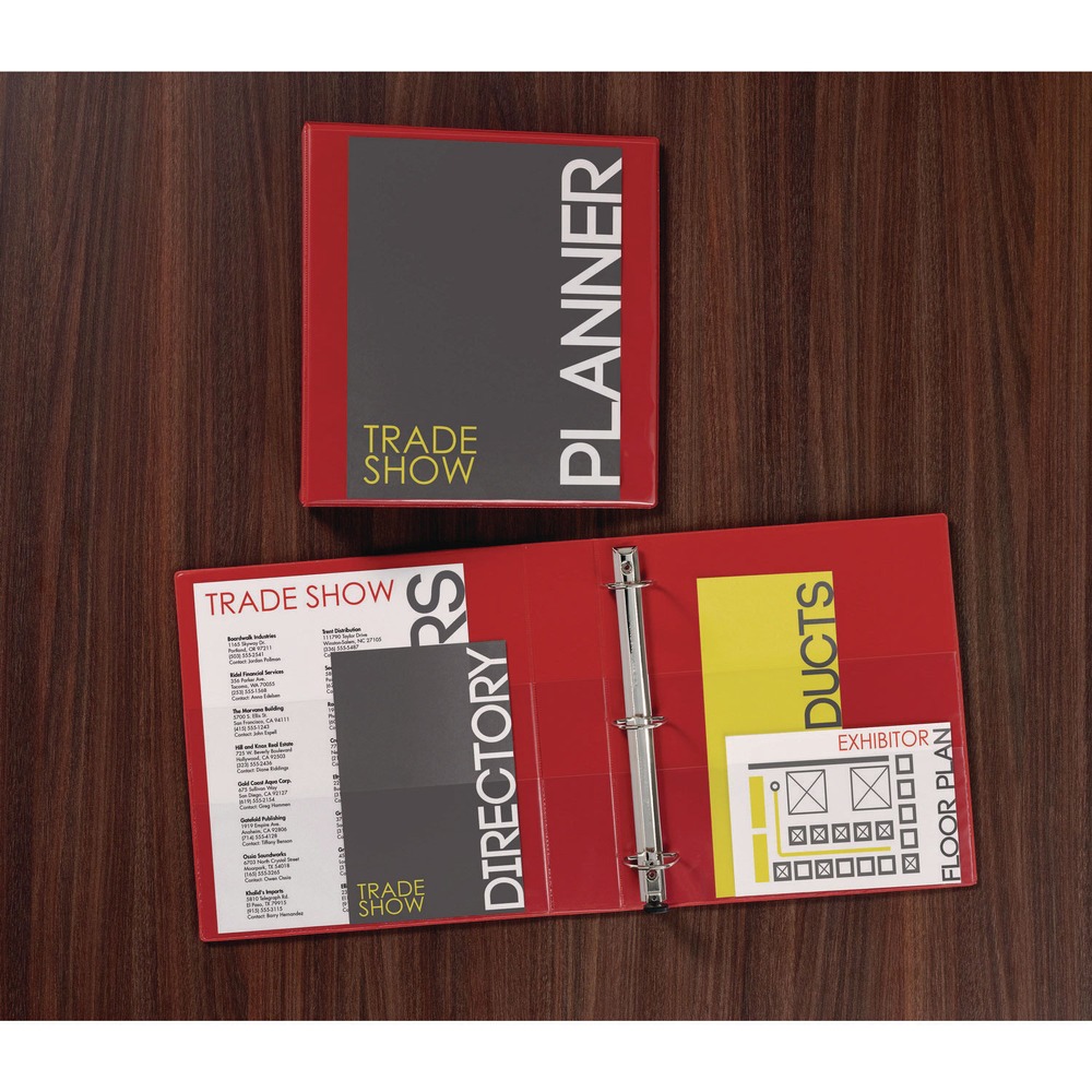 как выглядит Avery 79325 11" x 8.5" 3" Cap 3 Rings Heavy-Duty View Binder - Red New фото