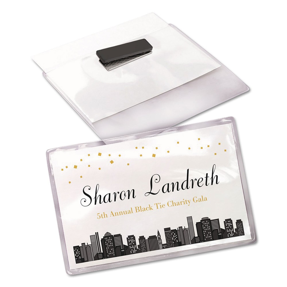 Avery 8781 4" x 3" Horizontal Magnetic Style Name Badge Kit - White (48/PK) New - Picture 2 of 6
