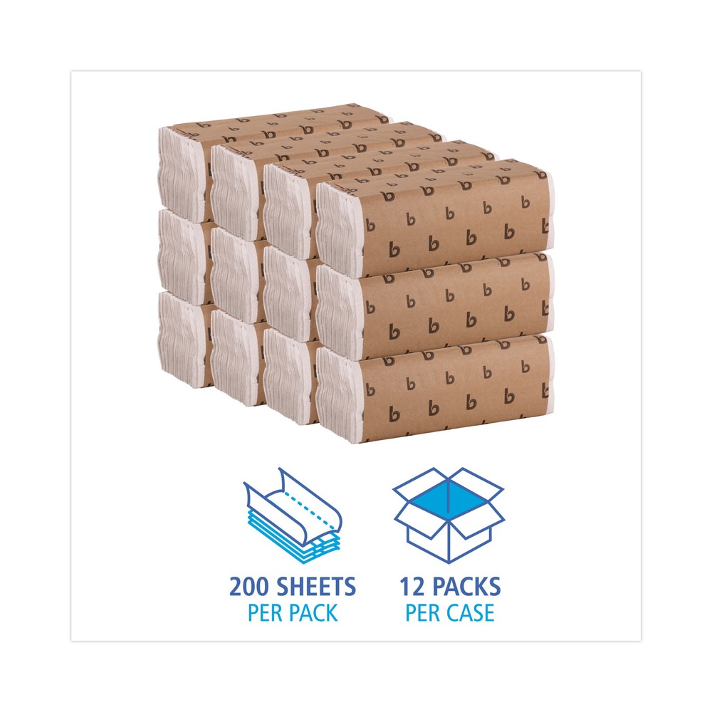 Boardwalk 6220 C-Fold Paper Towels - White (12/Carton) New - Picture 3 of 5