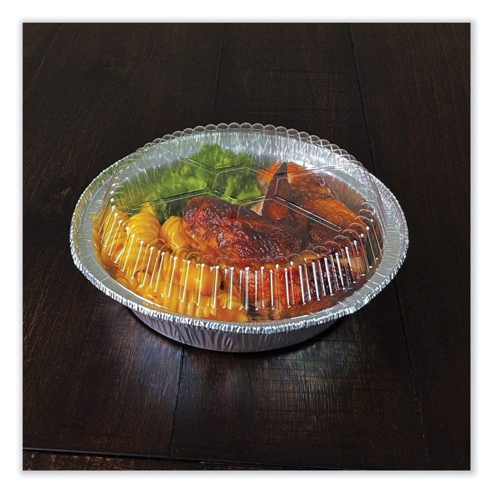 Boardwalk ROUND7CLID 7" Plastic Dome Lid for Round To-Go Containers (500/CT) New - Afbeelding 4 van 5