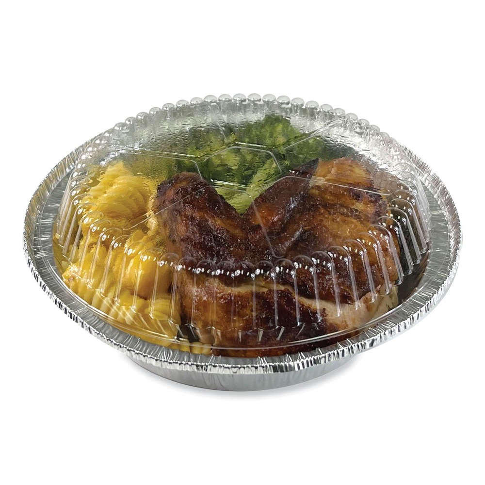 Boardwalk ROUND7CLID 7" Plastic Dome Lid for Round To-Go Containers (500/CT) New - Afbeelding 5 van 5