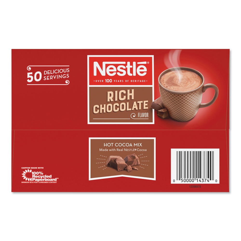 Nestlé NES25485 Hot Cocoa Mix Rich Chocolate Flavor, 0.71oz - 50