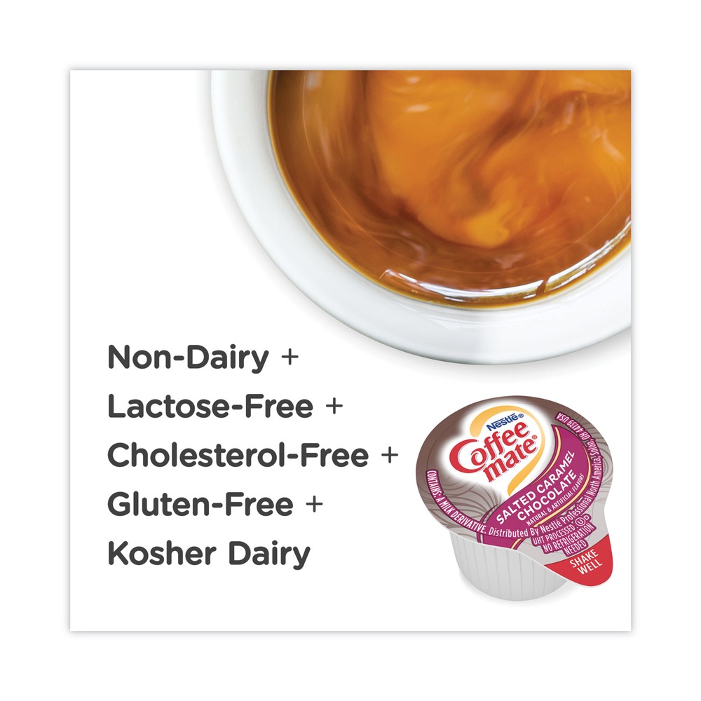 как выглядит Coffee-mate 77197 Liquid Coffee Creamer - Salted Caramel Chocolate 50/Box New фото