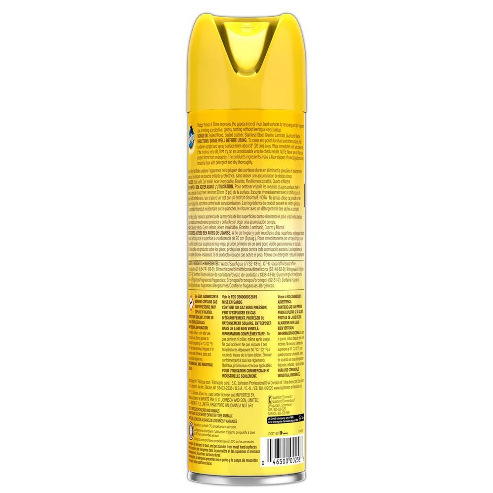 Pledge 301168 14.2 oz. Aerosol Can Furniture Polish - Lemon (6/Carton) New