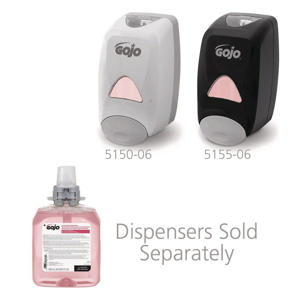 GOJO 516104CT 1250 mL Luxury Foam Handwash - Refreshing Cranberry (4/CT) New