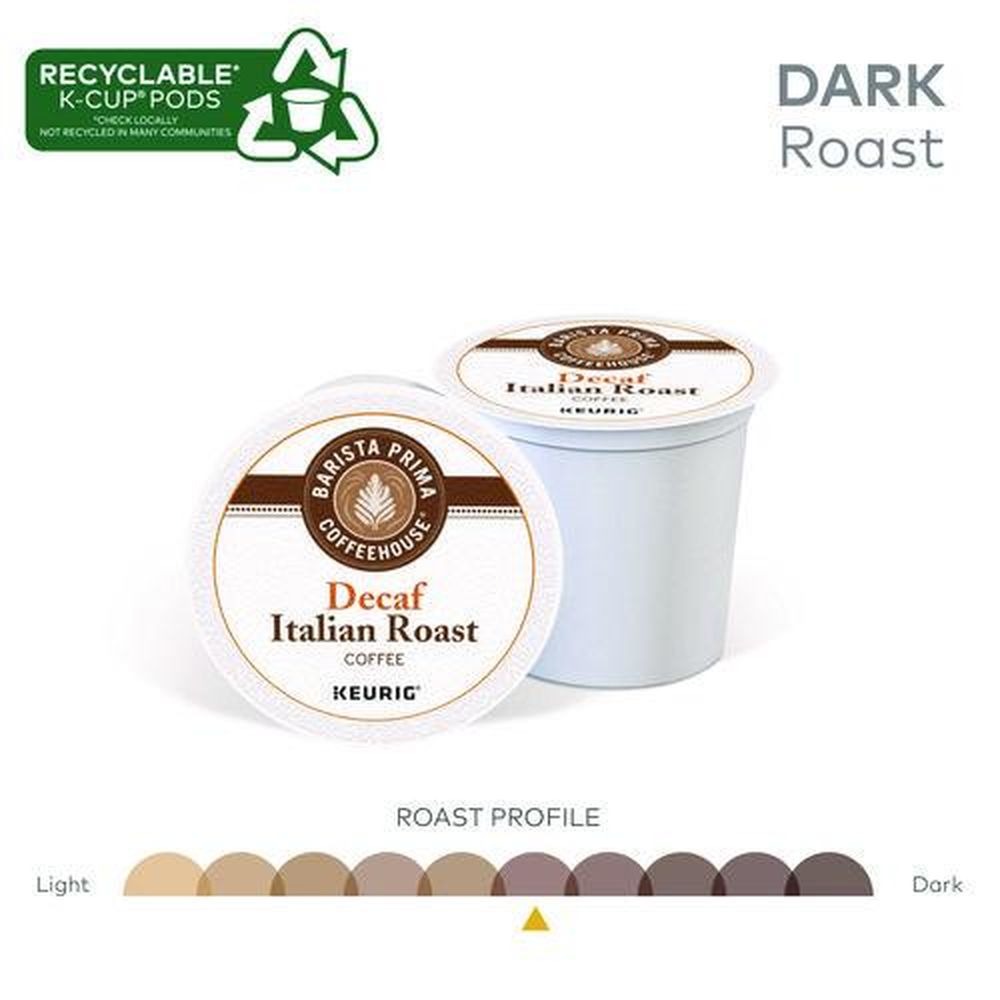 Barista Prima Coffeehouse 8506 Coffee K-Cups - Decaf Italian Roast (24/Box) New - Picture 4 of 5