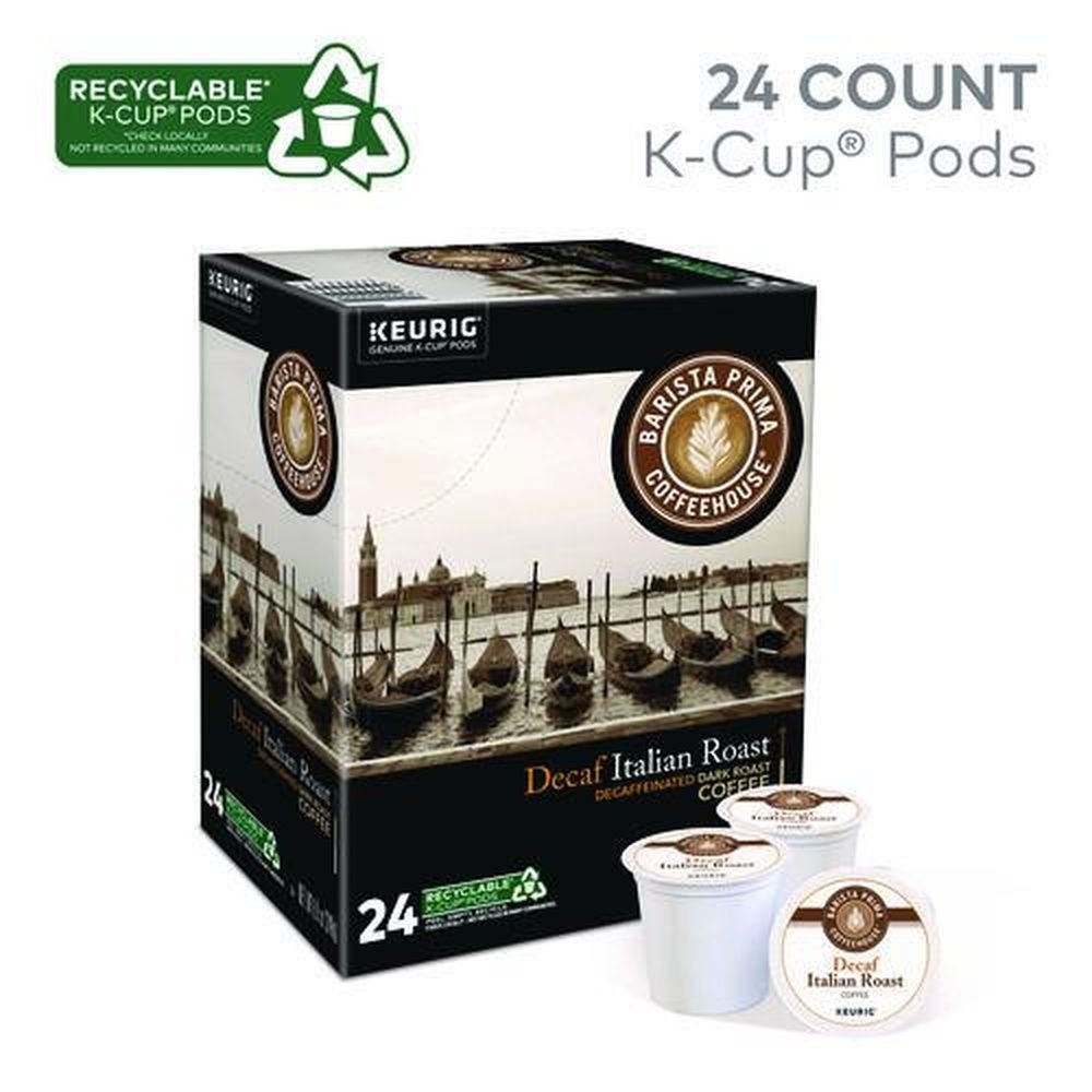 Barista Prima Coffeehouse 8506 Coffee K-Cups - Decaf Italian Roast (24/Box) New - Picture 5 of 5