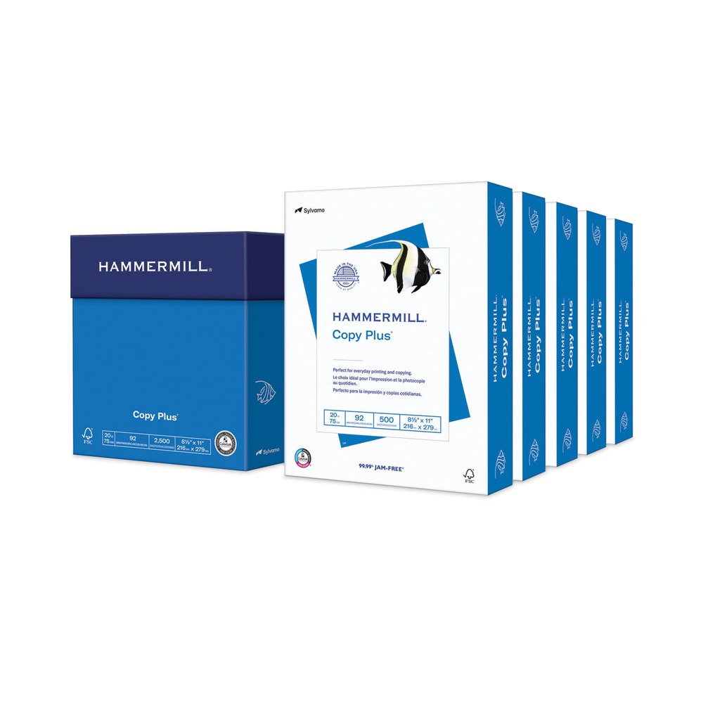 Hammermill 105650 92 BT 20 lbs. Copy Plus Print Paper - WHT (5 Reams/Carton) New - Picture 1 of 9
