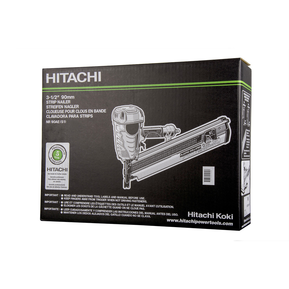 Hitachi 2 in. to 31/2 in. Collated Framing Nailer NR90AES1 Recon eBay