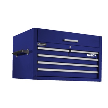 Homak BL02036052 36 in. Pro II Series 5-Drawer Top Chest - Blue
