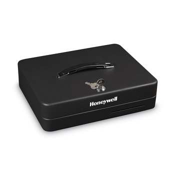 Honeywell Deluxe Cash Security Box, 13 Compartments, Black (6113