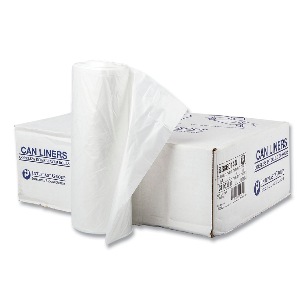 Inteplast Group S386014N 60 gal 14 microns Can Liner (25 Bg/Rl, 8 Rl/Ct) New