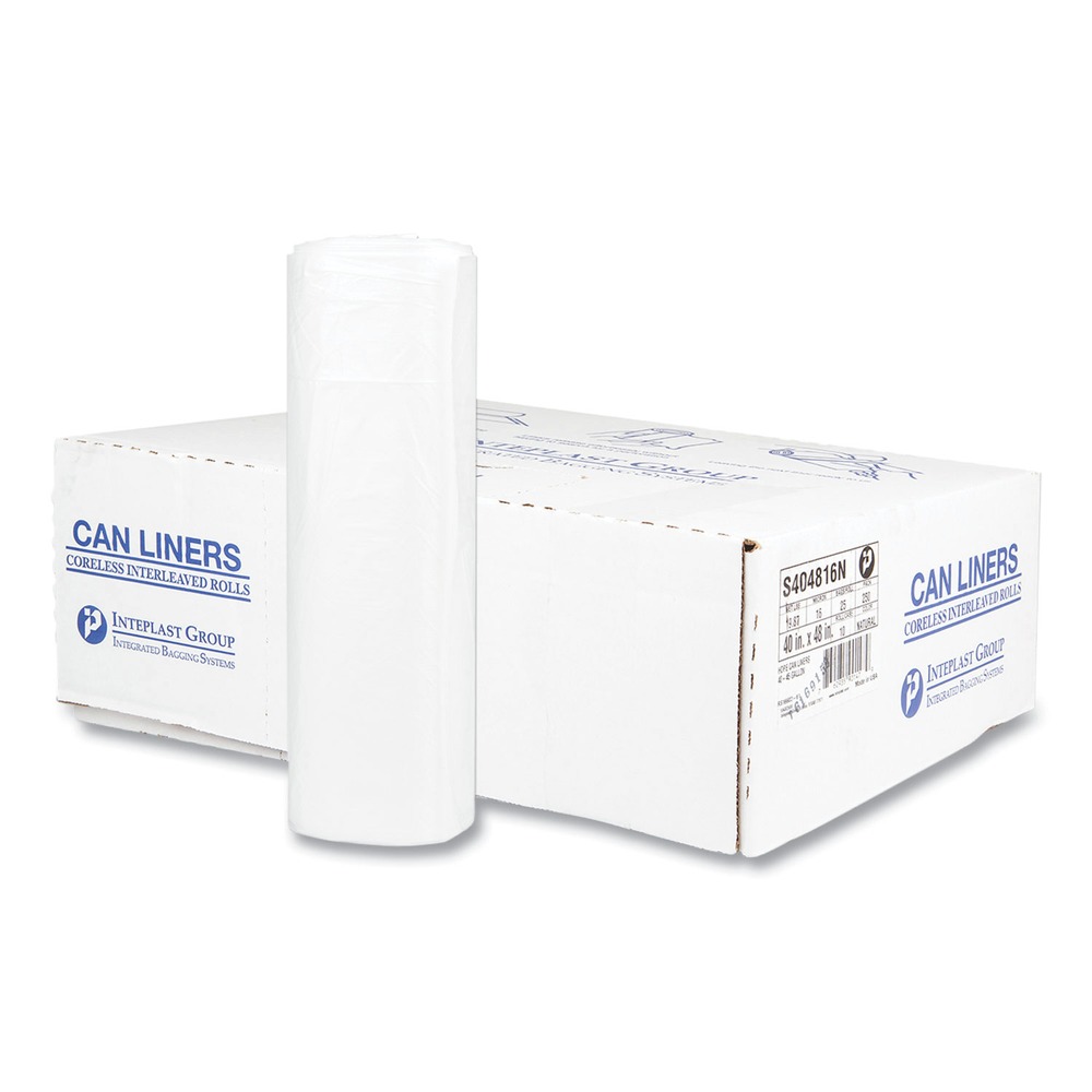 Inteplast Group S404816N 45 gal 16 microns Can Liner (25 Bg/Rl, 10 Rl/Ct) New