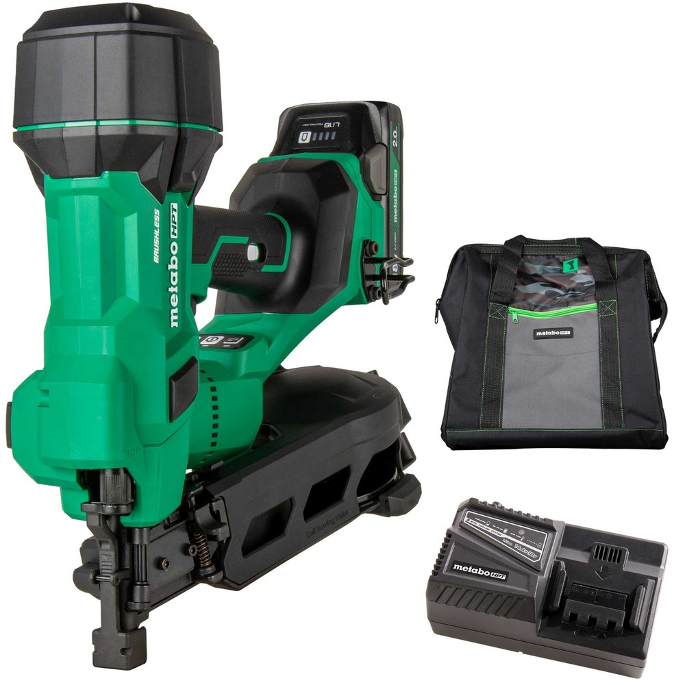 Metabo HPT NV1845DAM 18V MultiVolt Li-Ion CL Coildachnagler Set (2 Ah) Neu - Bild 1 von 11