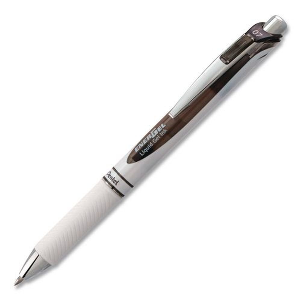 Pentel BL77PWA EnerGel RTX Medium 0.7 mm Gel Pen - Black Ink/Gray Barrel New - Picture 2 of 4