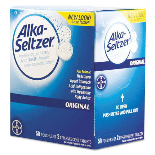 Alka-Seltzer BXAS50 - Антацидное и обезболивающее средство (50 штук в упаковке) Новое