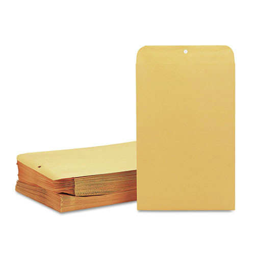 как выглядит Quality Park 37898 10" x 15" 98 Clasp Envelope - Brown Kraft 100/BX New фото