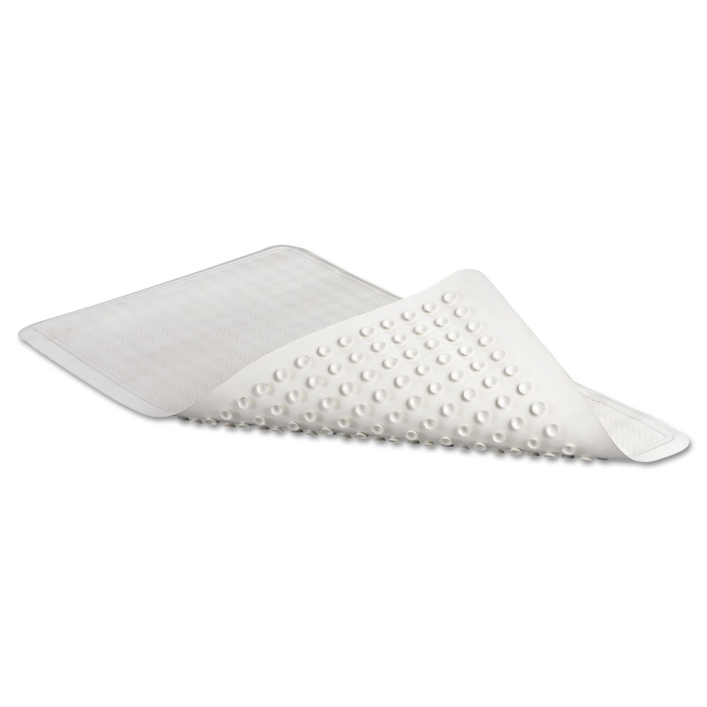 как выглядит Rubbermaid Commercial 1982726 Safti Grip Latex-Free Vinyl Bath Mat - White New фото