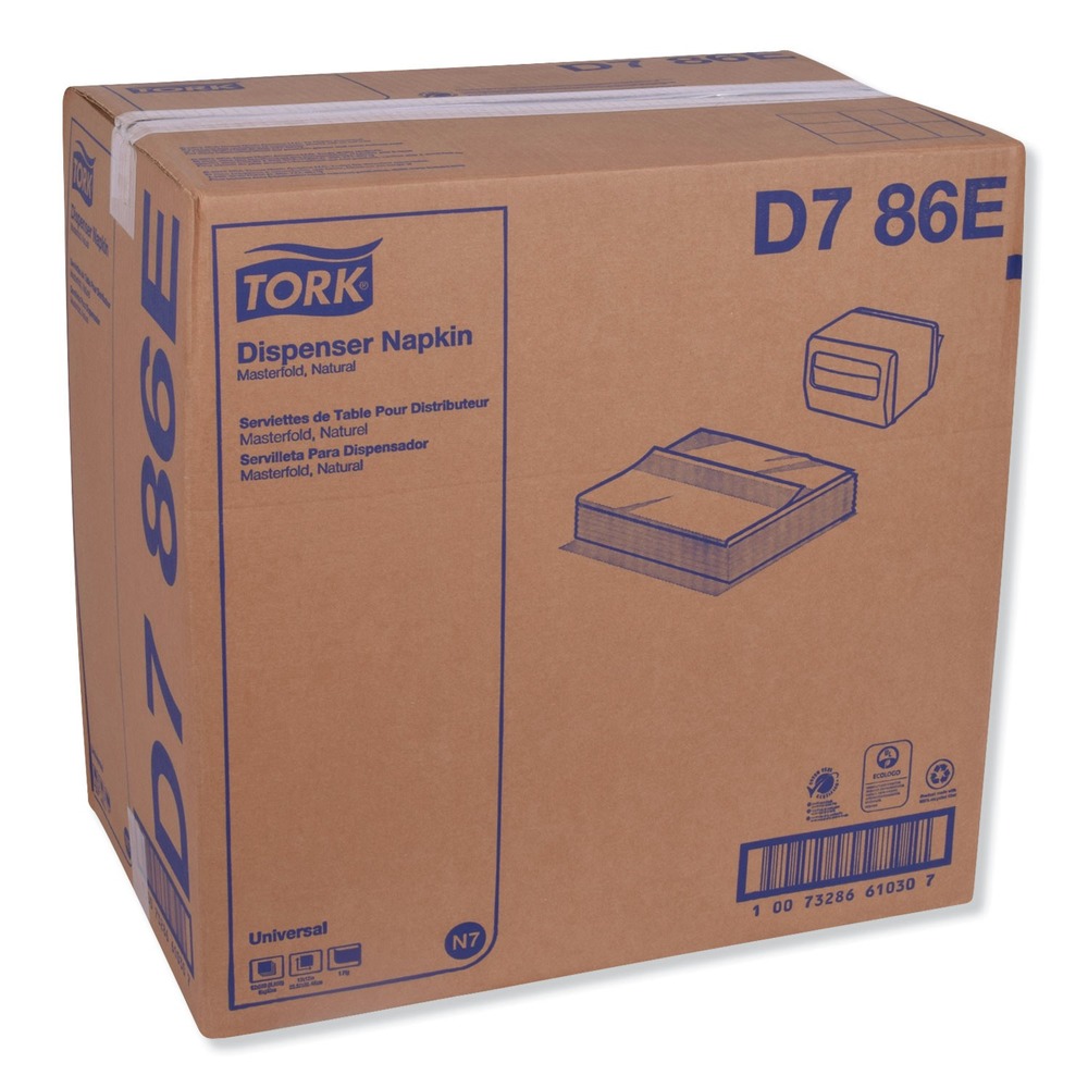 Tork D786E 1 Ply Masterfold Dispenser Napkins - Natural (6000/Carton) New - Foto 2 di 8