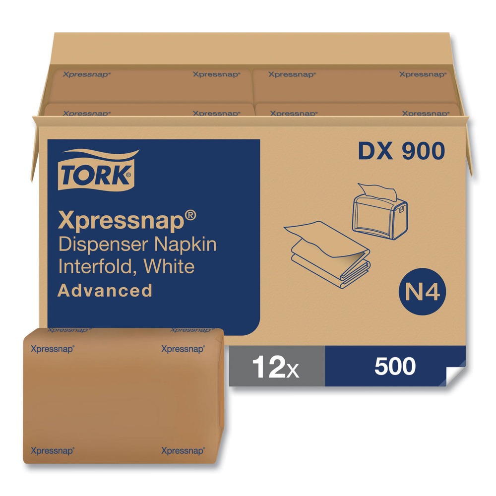 Tork DX900 Sac 1 pli - Paquet de serviettes Xpressnap 13" x 8,5" - Blanc (6000/carton) Neuf - Photo 1 sur 10