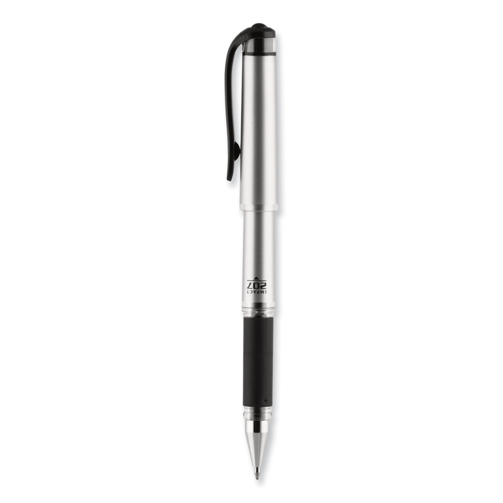 penna gel a impatto uni-ball 65800 207 - inchiostro nero/argento/botte nera/audace 1-DZ nuova - Foto 2 di 11